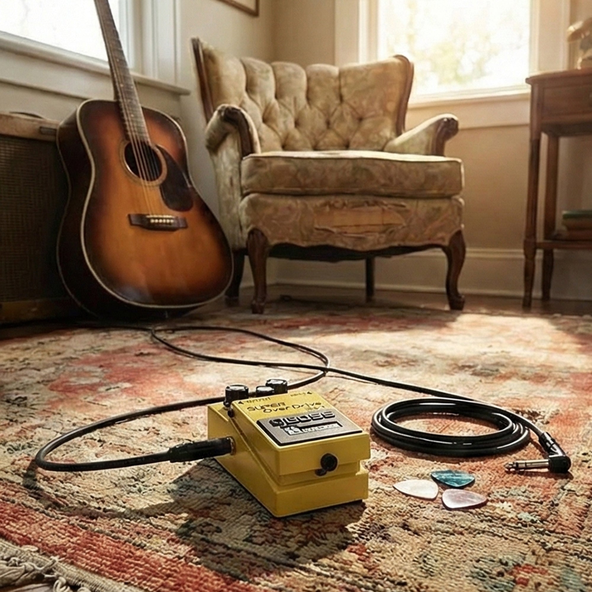 Boss SD-1W Waza Craft Super Overdrive w/ Instrument Cable