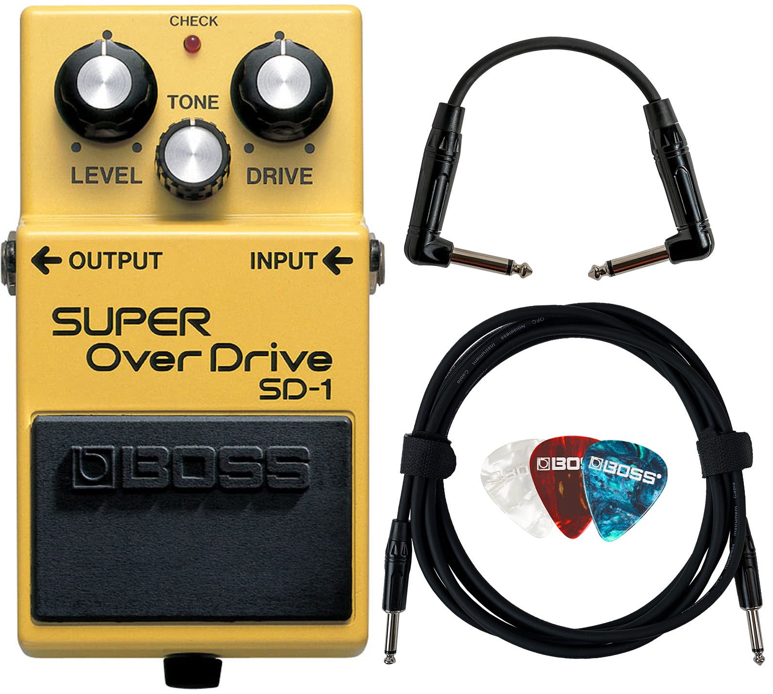 Boss SD-1 Super OverDrive w/ Instrument Cables