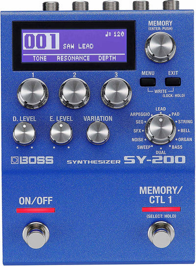Boss SY-200 Guitar Synthesizer w/ Instrument Cables
