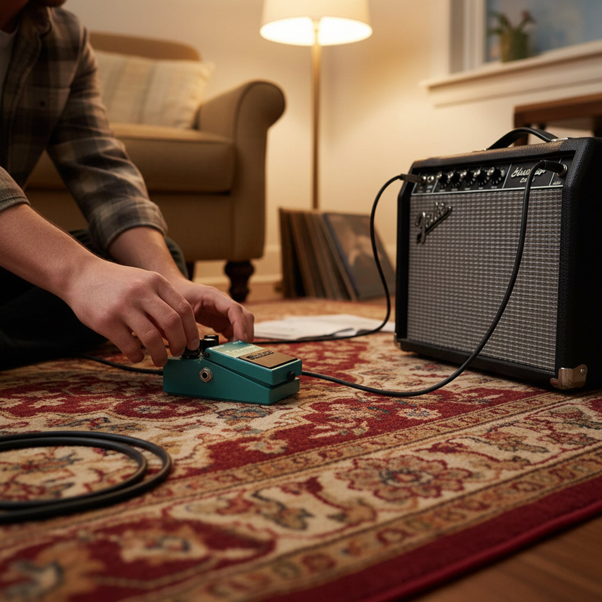 Boss TR-2 Tremolo w/ Instrument Cables