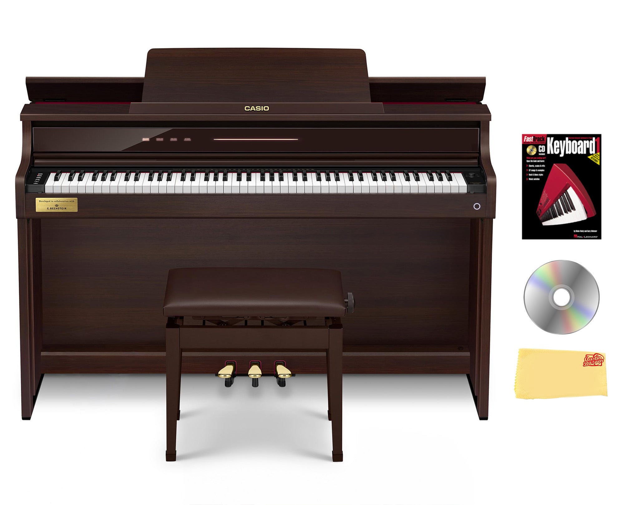 Casio AP-750 Celviano 88-Key Digital Piano - Rosewood w/ Adjustable Stand