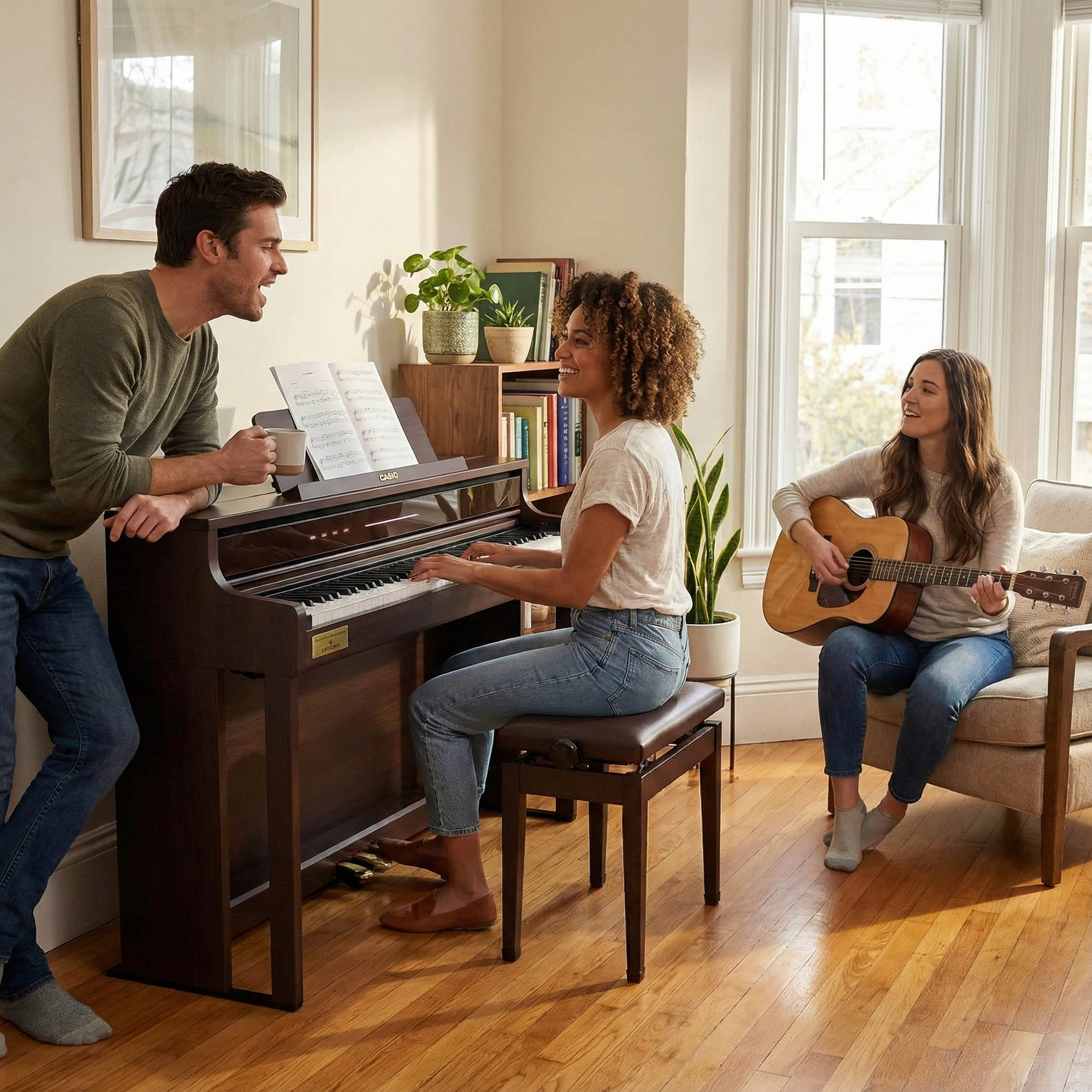 Casio AP-750 Celviano 88-Key Digital Piano - Rosewood w/ Adjustable Stand
