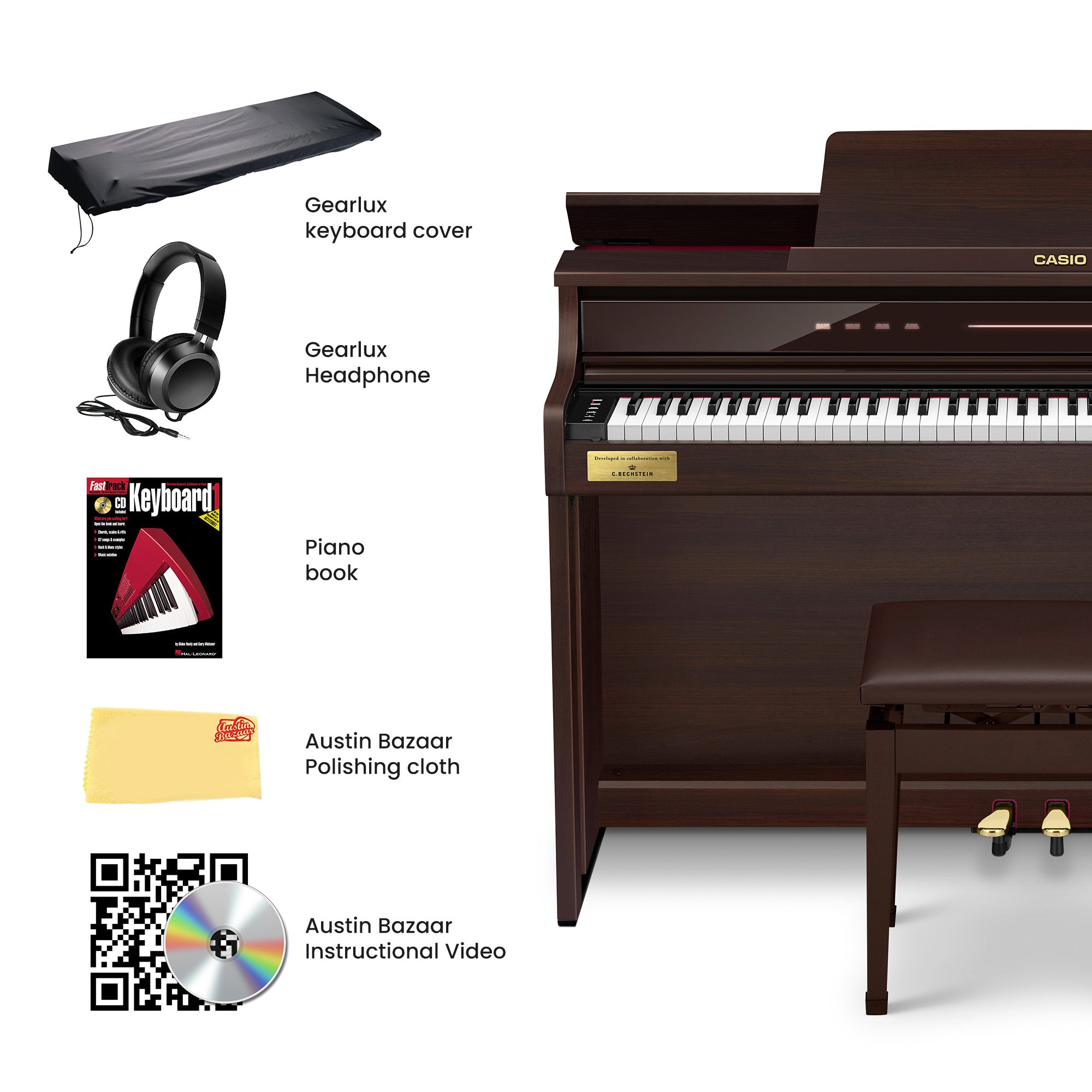 Casio AP-750 Celviano 88-Key Digital Piano - Rosewood w/ Cover