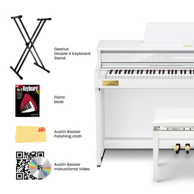 Casio AP-750 Celviano 88-Key Digital Piano - White w/ Adjustable Stand