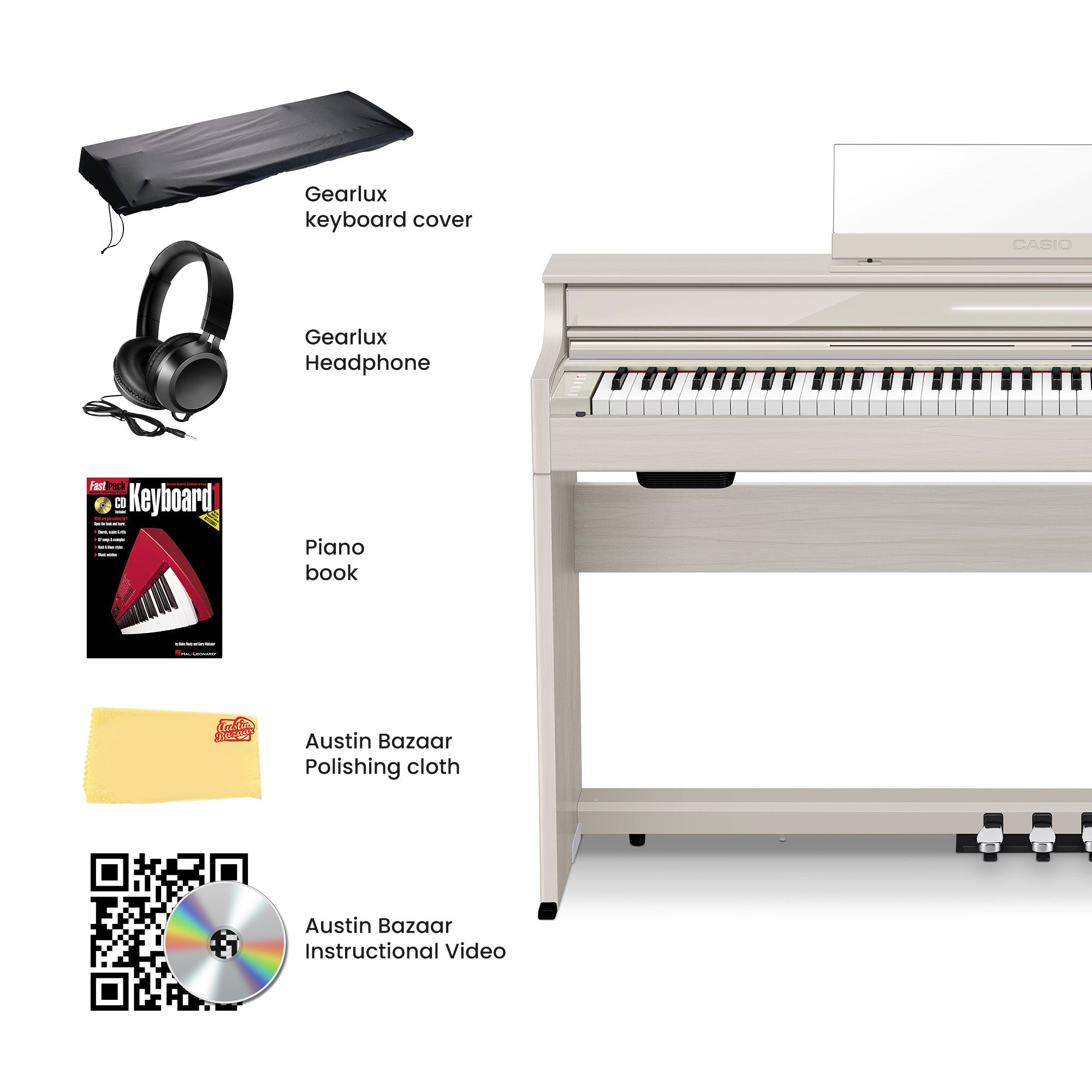 Casio AP-S450 Celviano 88-Key Digital Piano - Gray Beige w/ Cover