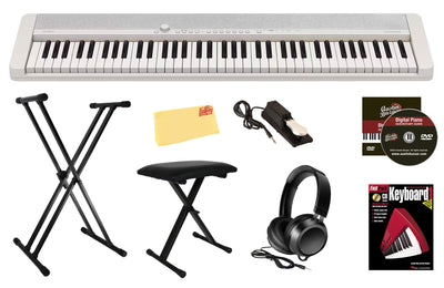 Casio Casiotone CT-S1 76-Key Portable Keyboard - White w/ Adjustable Stand