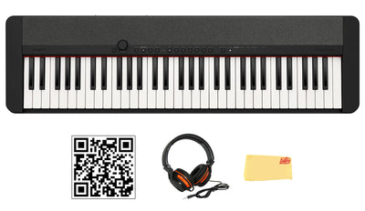 Casio CT-S1 Casiotone 61-Key Keyboard - Black w/ Headphones
