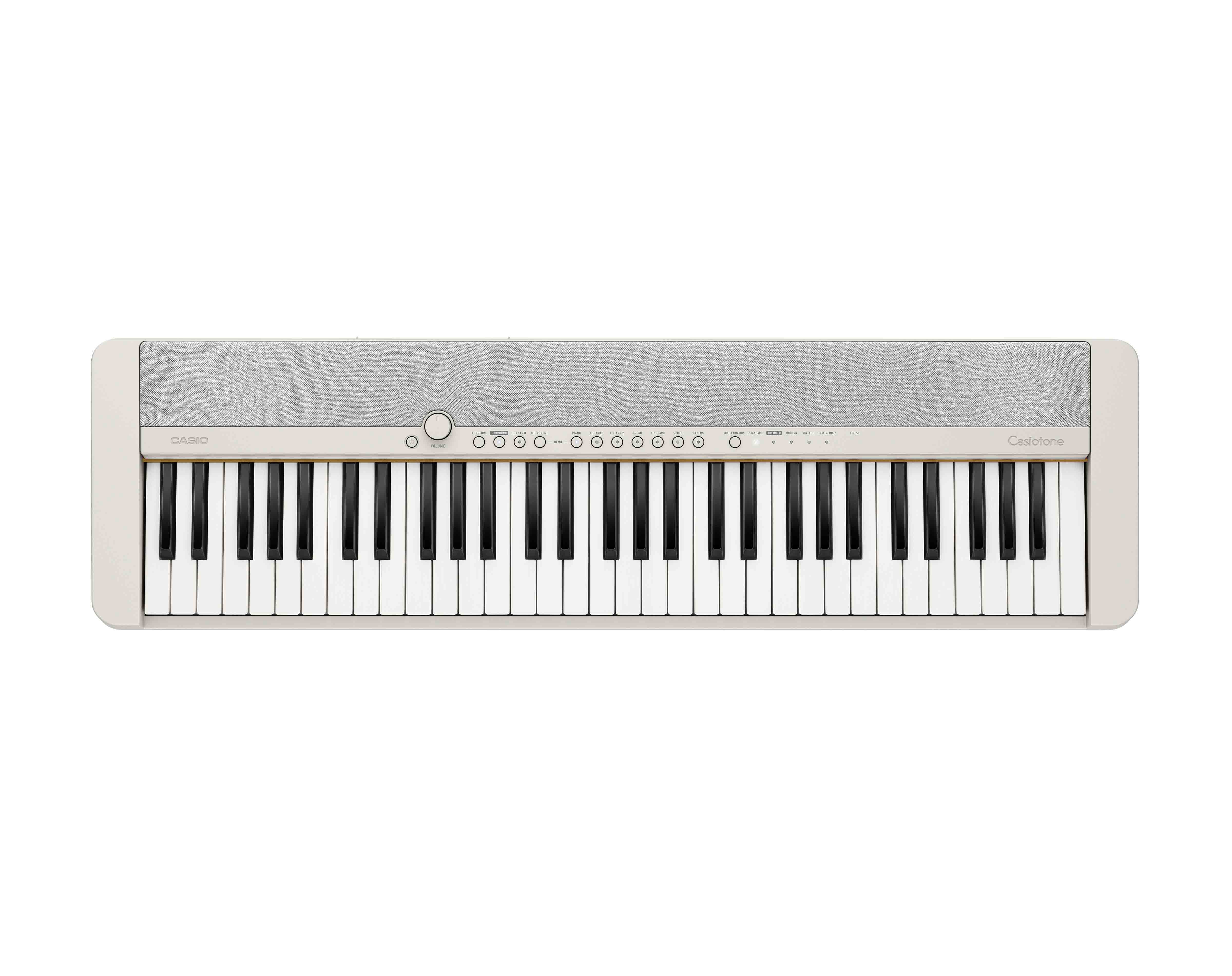 Casio CT-S1 Casiotone 61-Key Keyboard - White w/ Adjustable Stand