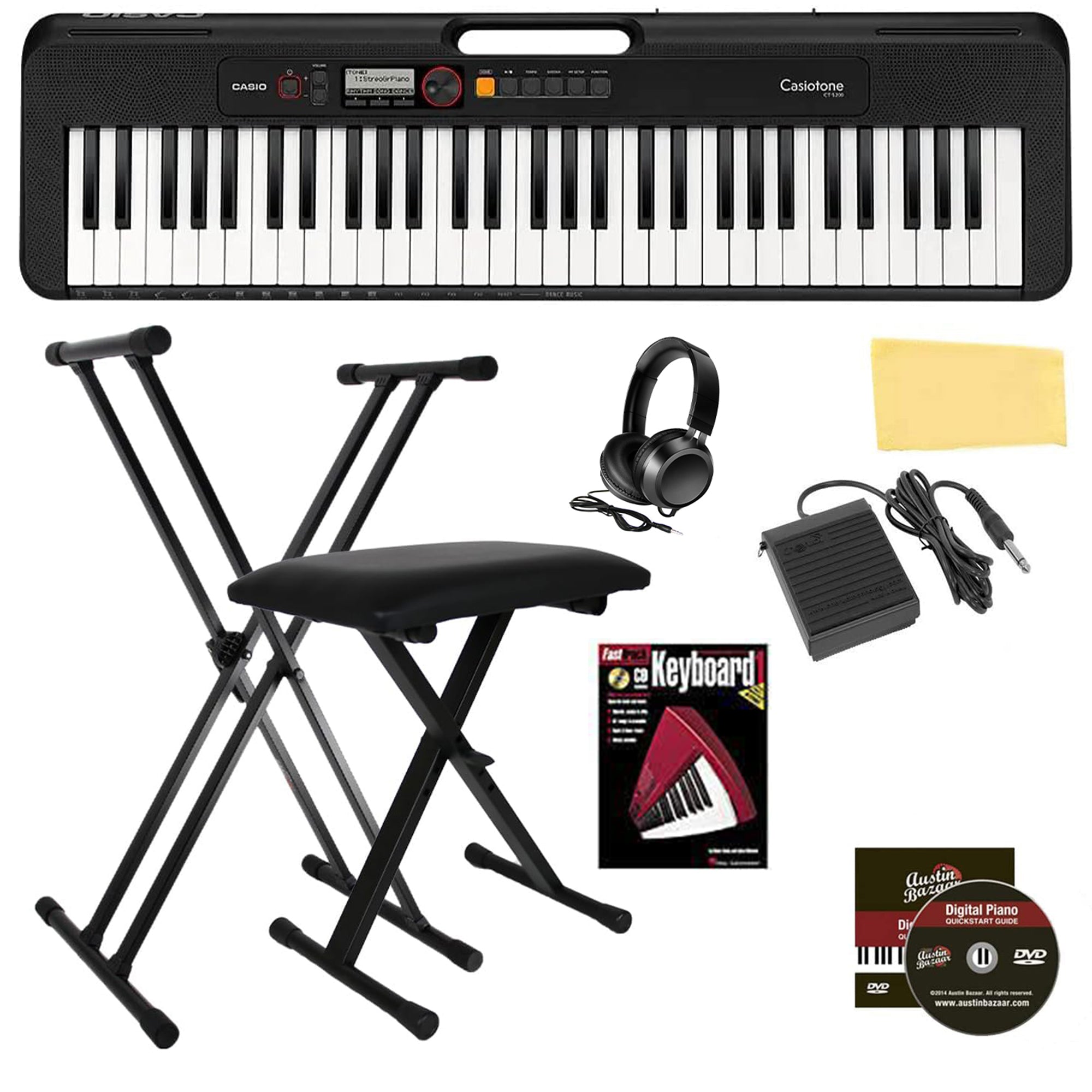 Casio CT-S200 Casiotone 61-Key Keyboard - Black w/ Adjustable