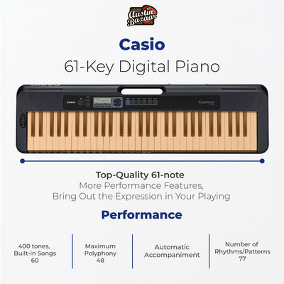 Casio CT-S300 Casiotone 61-Key Keyboard w/ Adjustable Stand