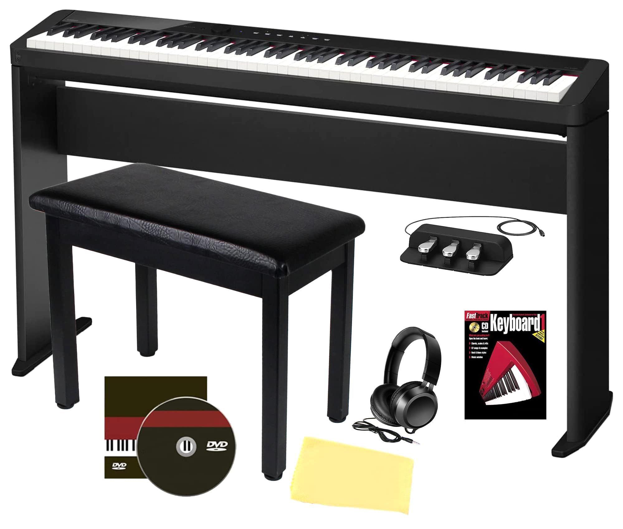 Casio PX-S5000 Privia Slim Digital Piano - Black w/ SP-34 Pedal