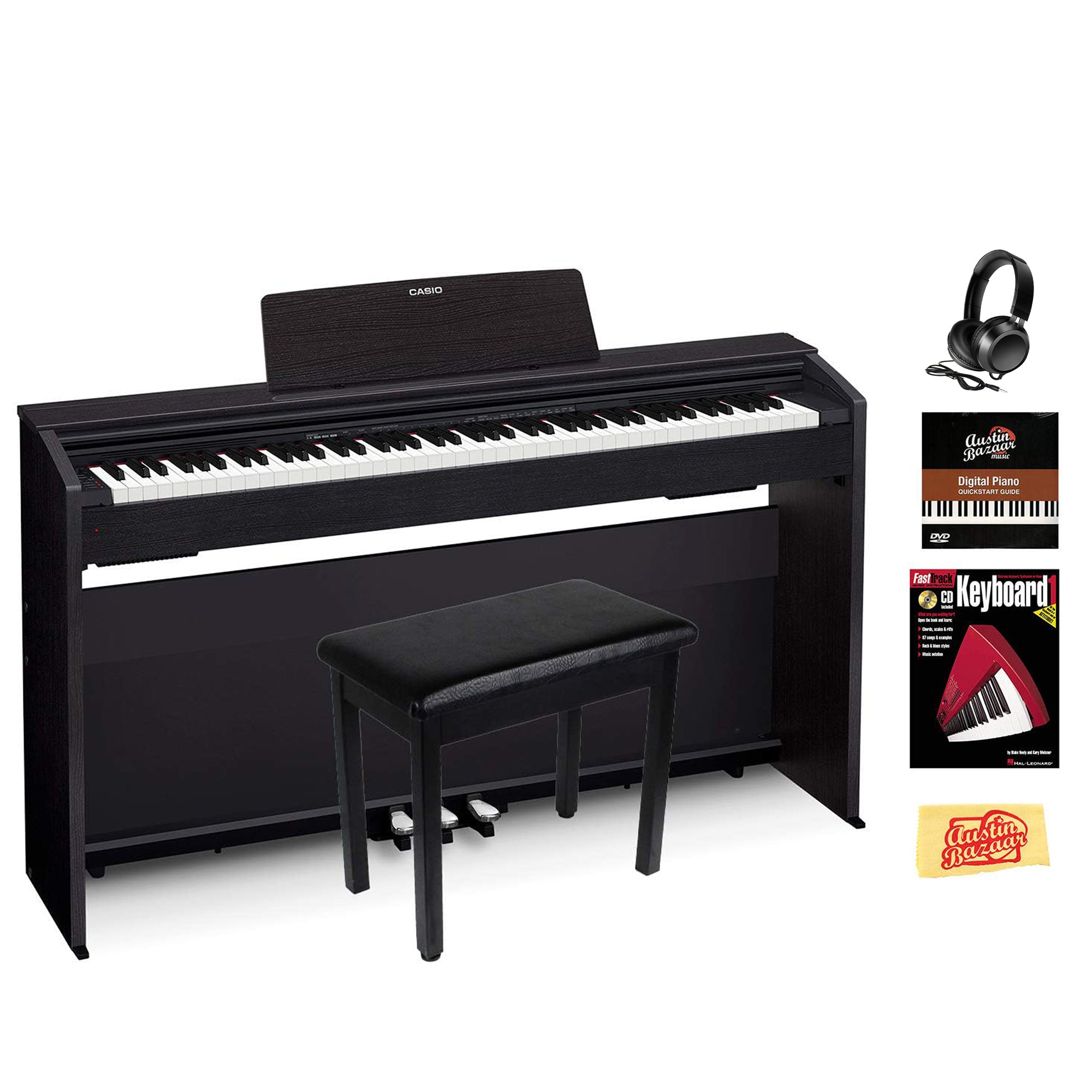 Casio PX-870 Privia Digital Piano - Black w/ Adjustable Bench