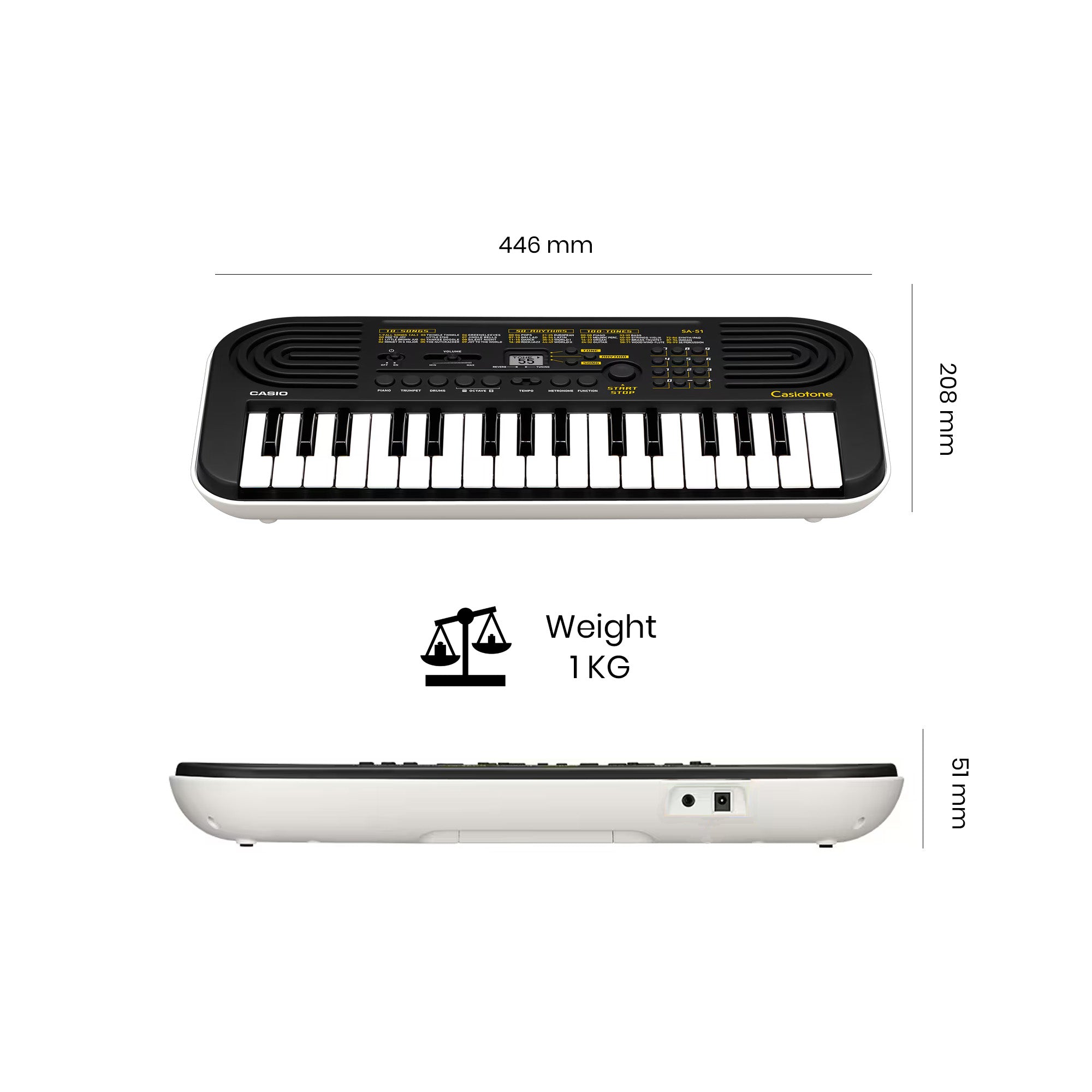 Casio SA-51 32-Key Mini Keyboard w/ Power Supply