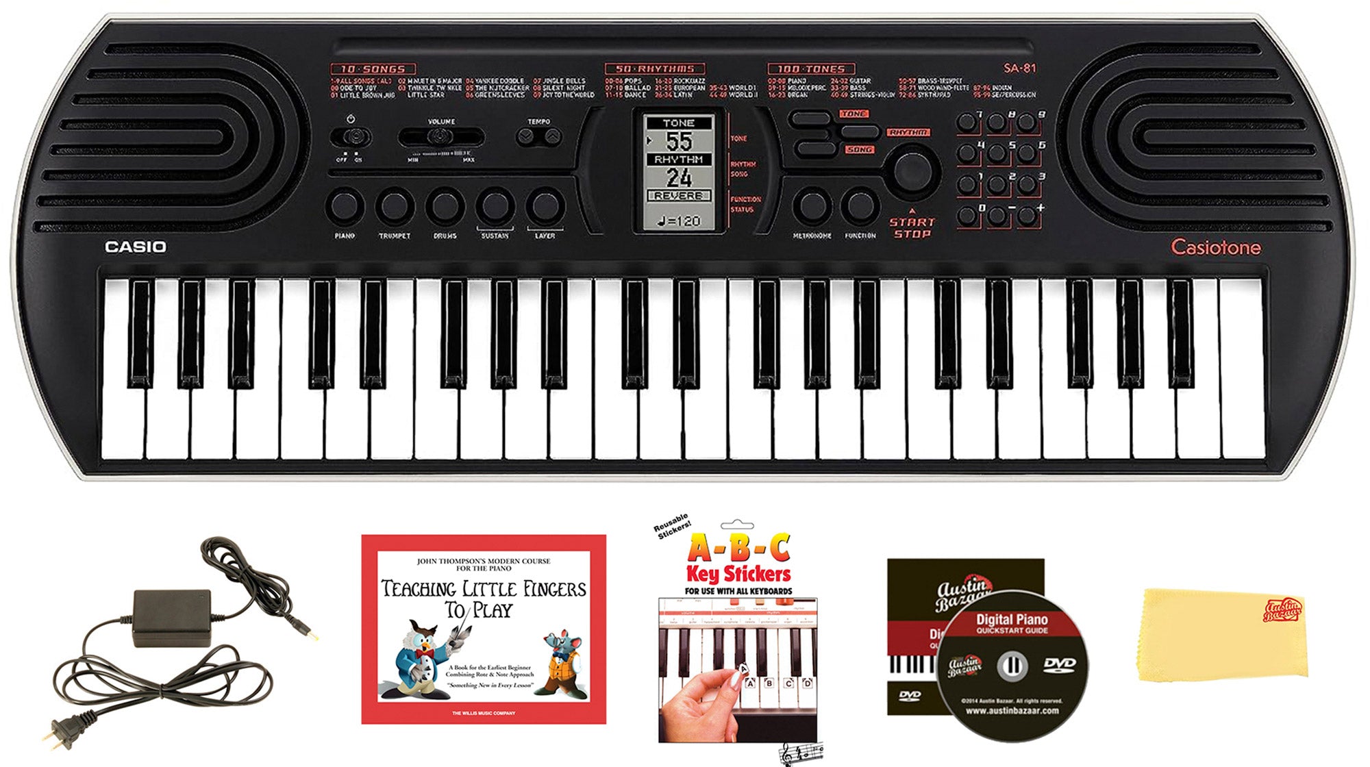 Casio SA-81 Casiotone 44-Key Mini Keyboard w/ Power Supply