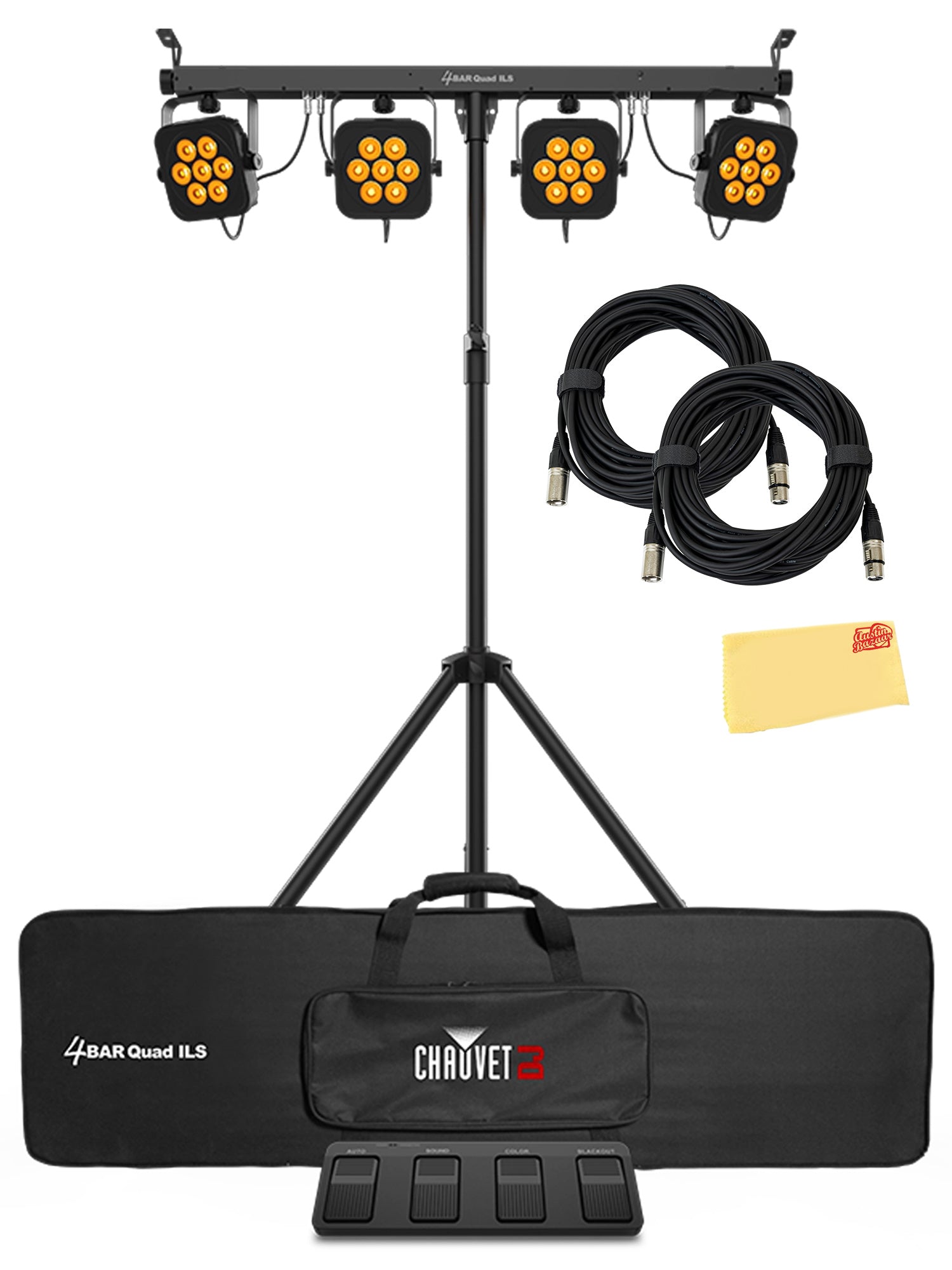 Chauvet DJ 4BAR Quad ILS w/ DMX Cables