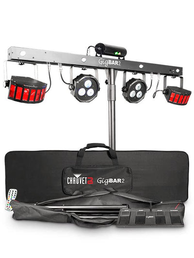 Chauvet GigBAR 2 4-in-1 Multi-Effect Lighting System w/ DMX Cables