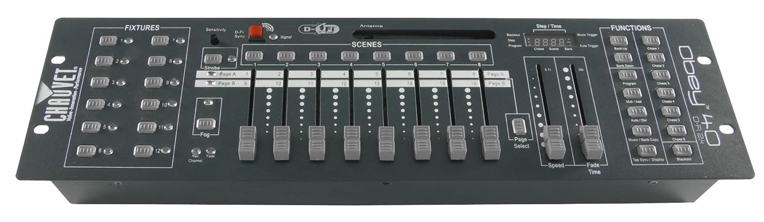 Chauvet Obey 40 D-Fi 2.4 DMX Controller w/ DMX Cable