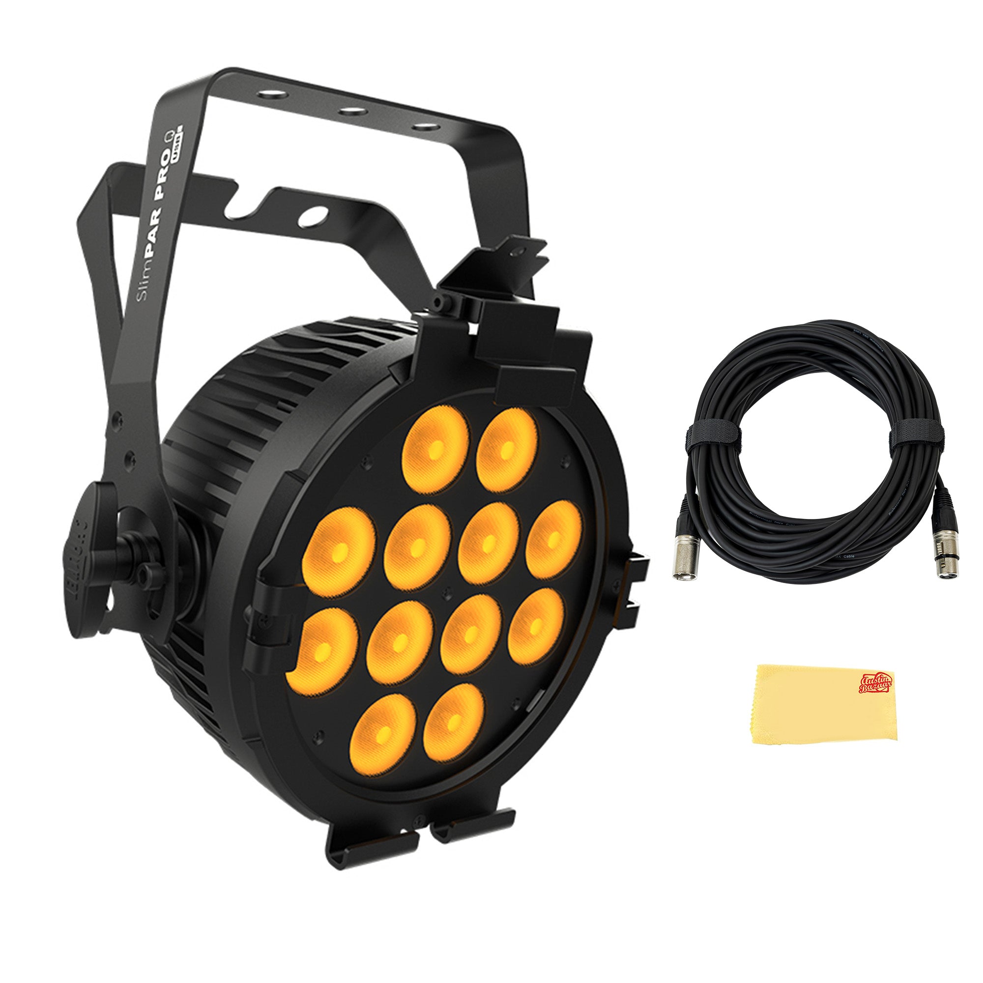 Chauvet DJ SlimPAR Pro Q USB High-Powered RGBA Low-Profile LED Par Light w/ DMX Cable
