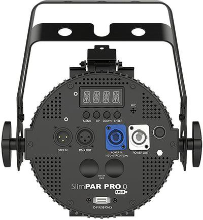 Chauvet DJ SlimPAR Pro Q USB High-Powered RGBA Low-Profile LED Par Light w/ DMX Cable