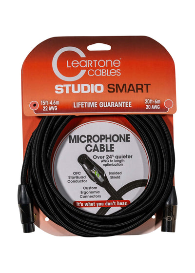 Cleartone 15-Foot Studio Smart Microphone Cable, 22 AWG - 2 Pack