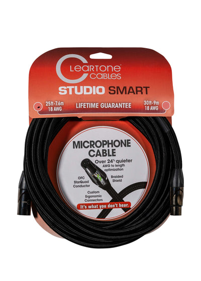 Cleartone 25-Foot Studio Smart Microphone Cable, 18 AWG - 1 Pack