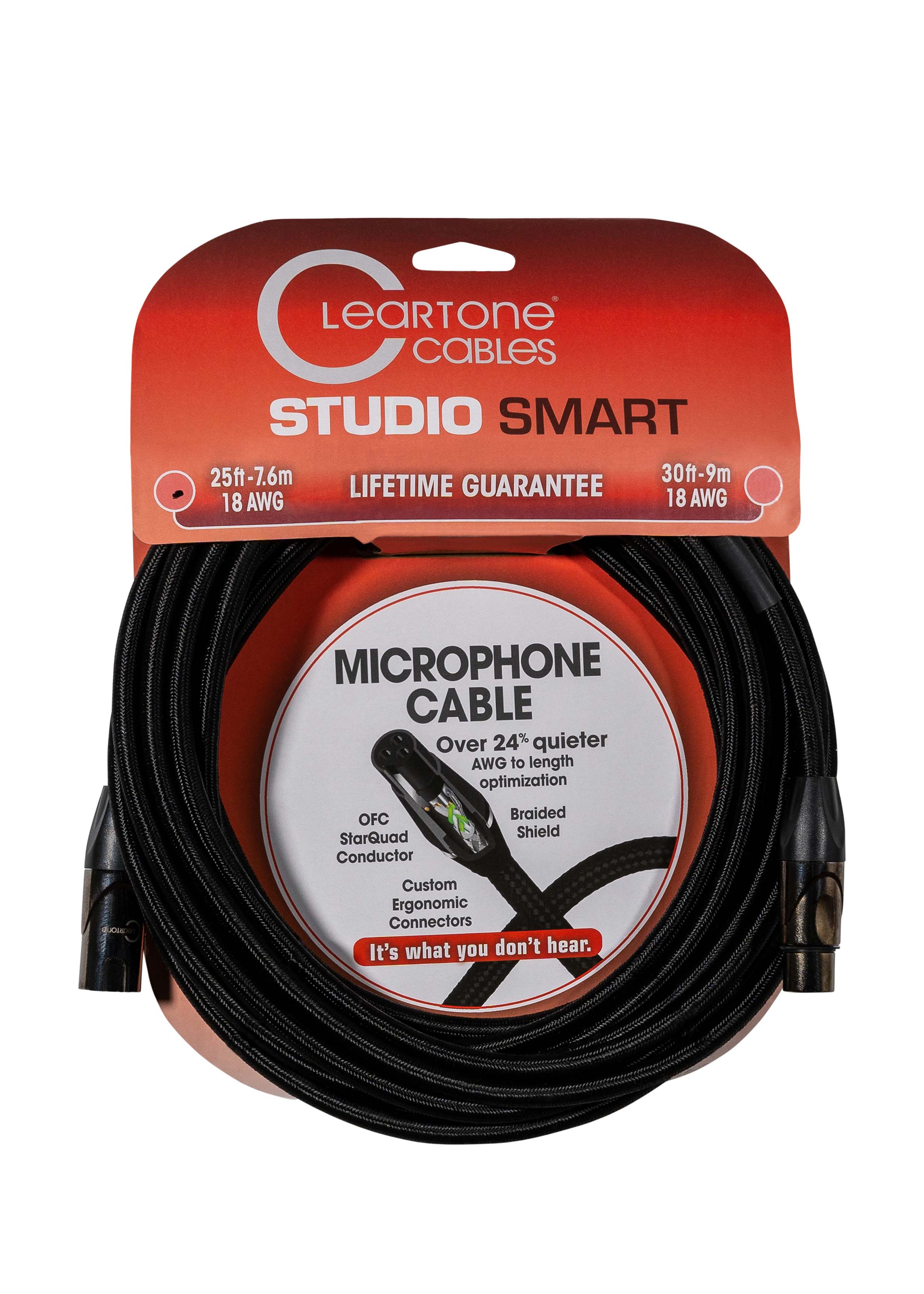 Cleartone 25-Foot Studio Smart Microphone Cable, 18 AWG - 2 Pack
