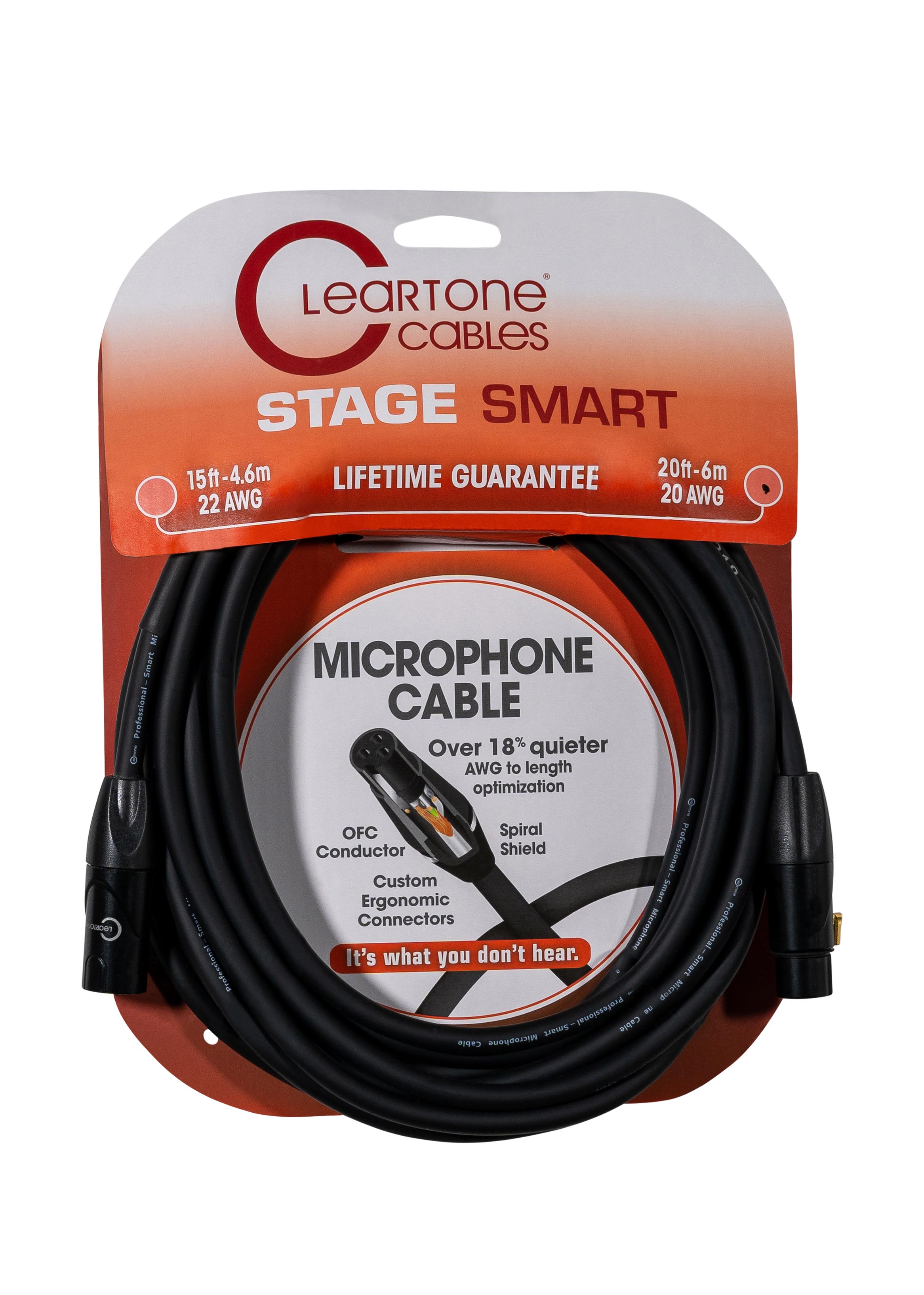 Cleartone 20-Foot Stage Smart Microphone Cable, 20 AWG - 1 Pack
