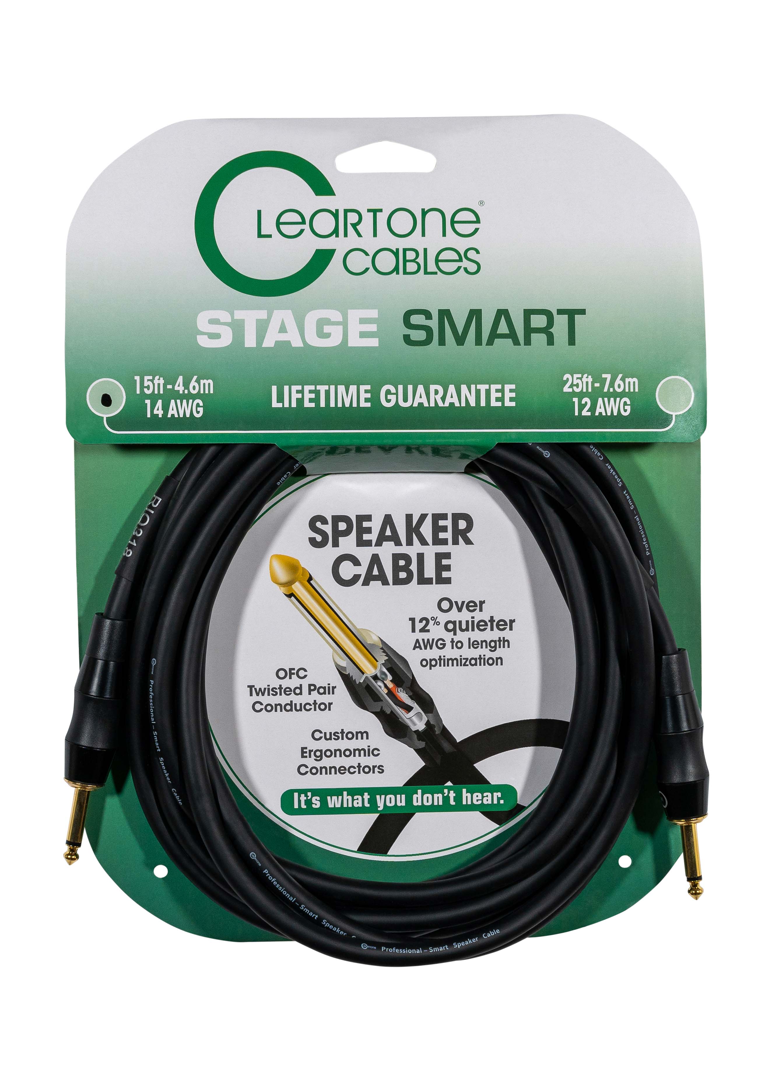 Cleartone 15-Foot Stage Smart Speaker Cable, 14 AWG - 2 Pack