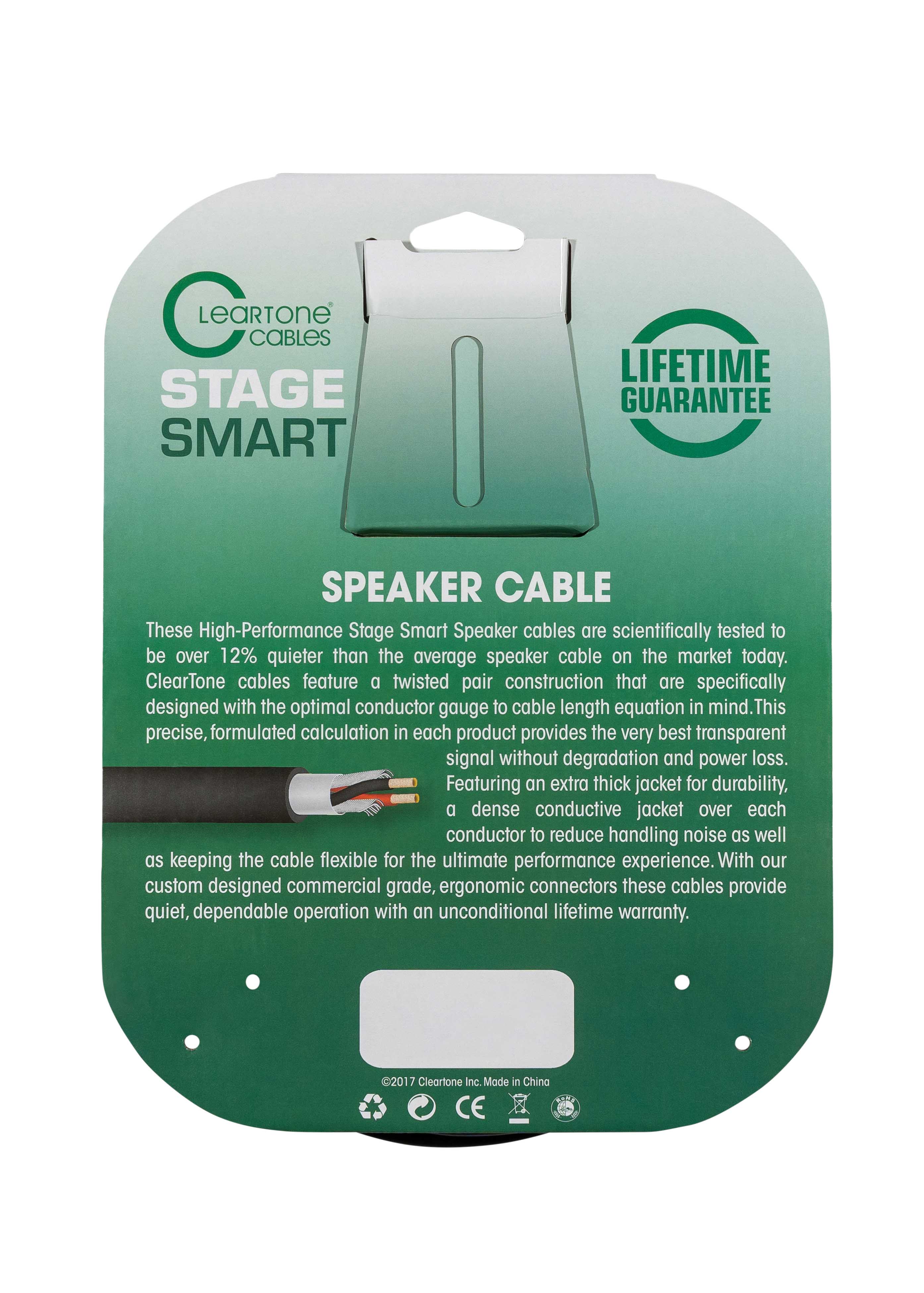 Cleartone 25-Foot Stage Smart Speaker Cable, 12 AWG - 2 Pack