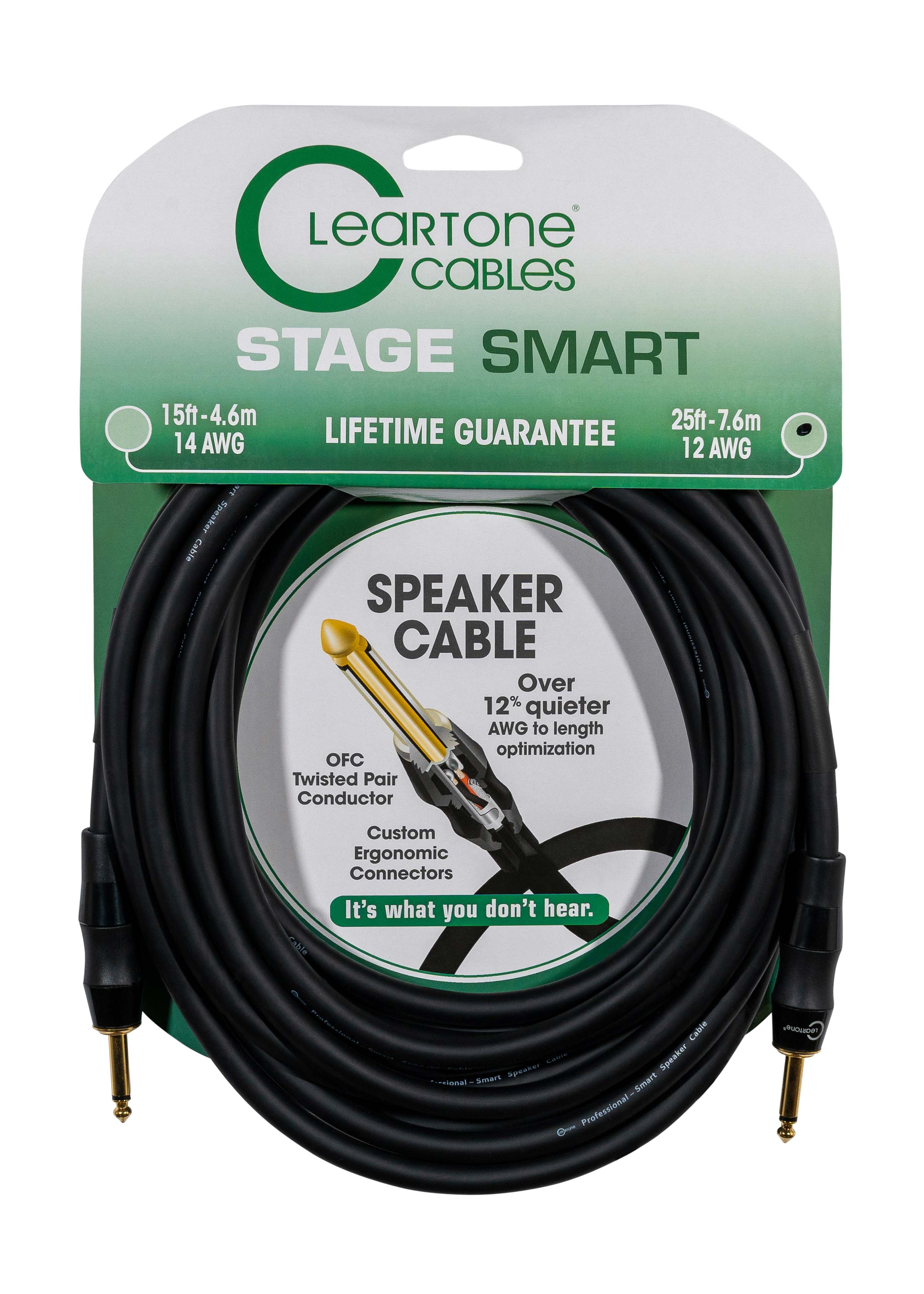 Cleartone 25-Foot Stage Smart Speaker Cable, 12 AWG - 3 Pack