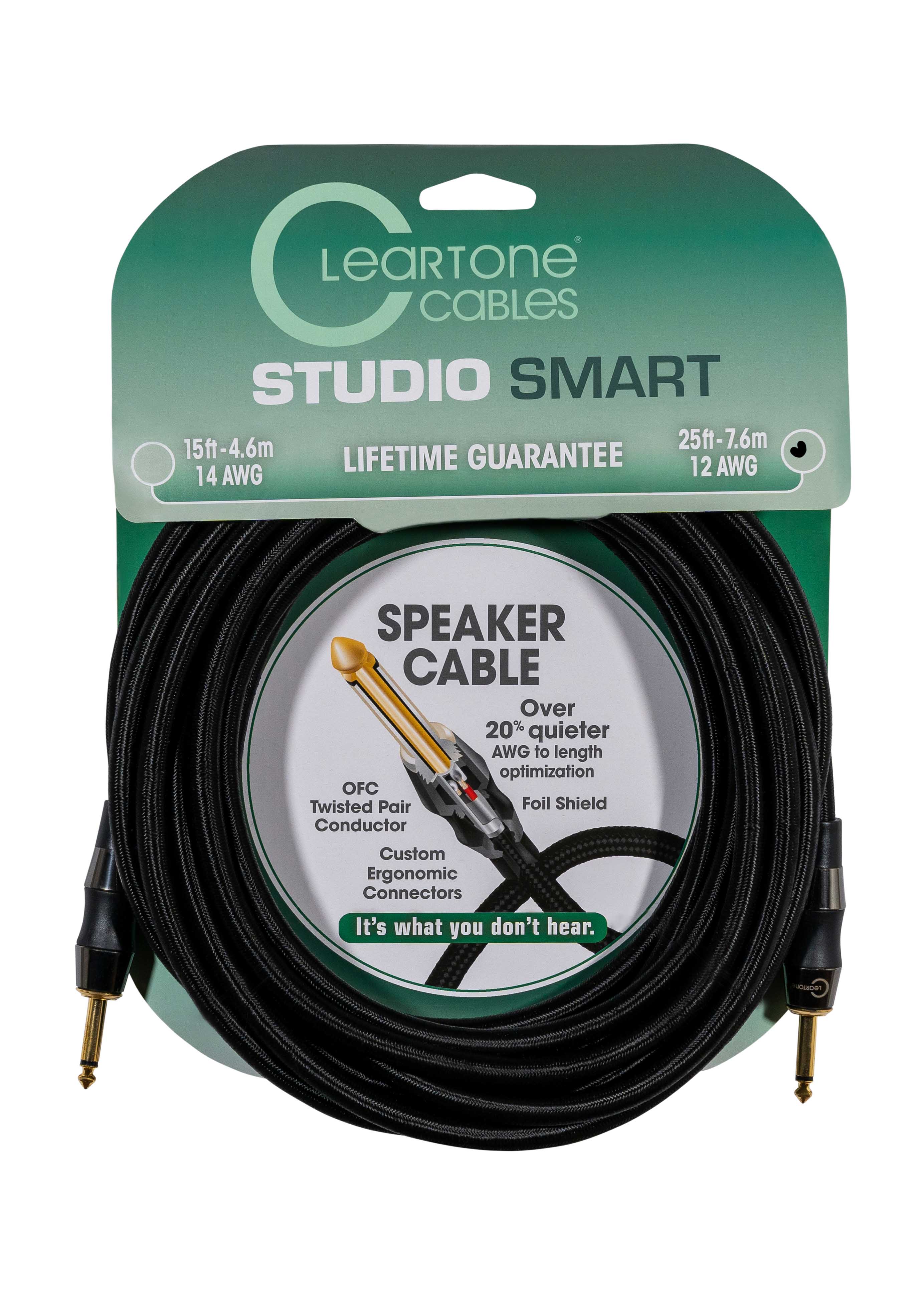 Cleartone 25-Foot Studio Smart Speaker Cable, 12 AWG - 3 Pack