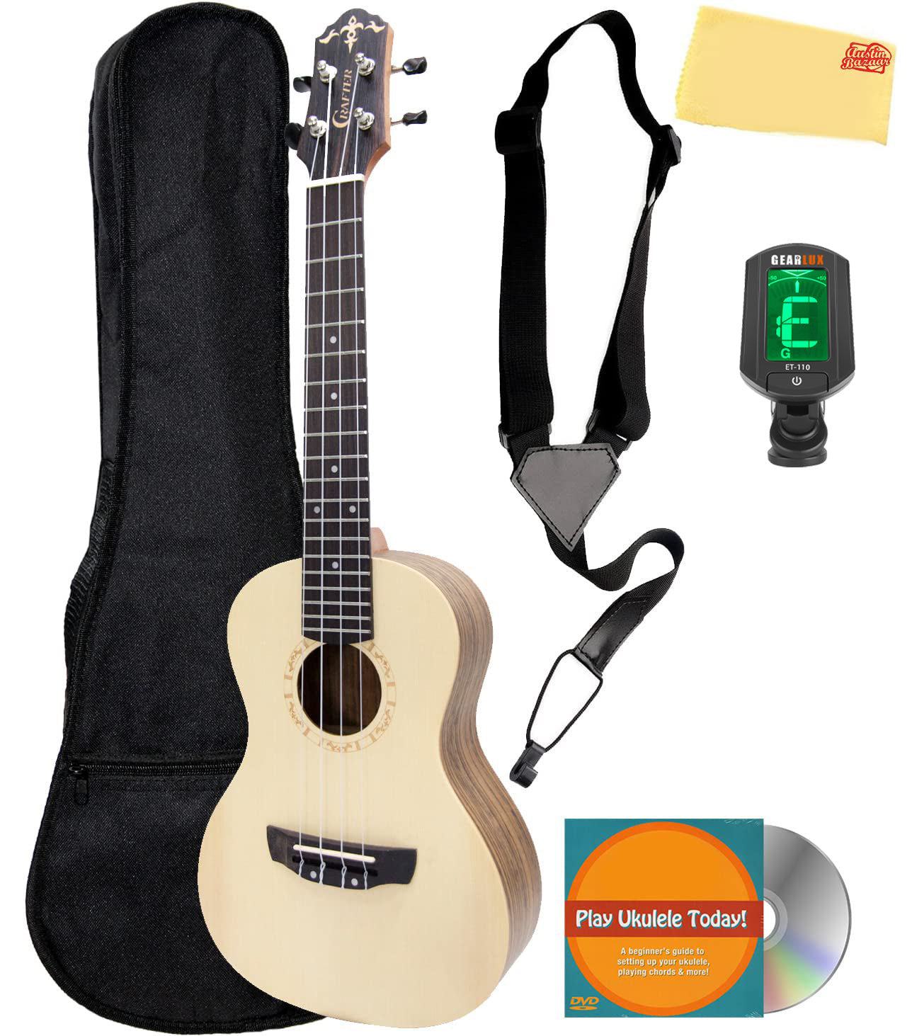 Crafter UC-220 Spruce Top Ovangkol Concert Ukulele w/ Gig Bag