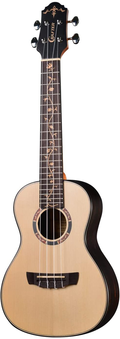 Crafter UC-27 Prestige Natural Tree Inlay Concert Ukulele w/ Hard Case