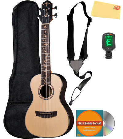Crafter UC-27 Prestige Natural Tree Inlay Concert Ukulele w/ Gig Bag