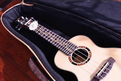 Crafter UC-27 Prestige Natural Tree Inlay Concert Ukulele w/ Gig Bag