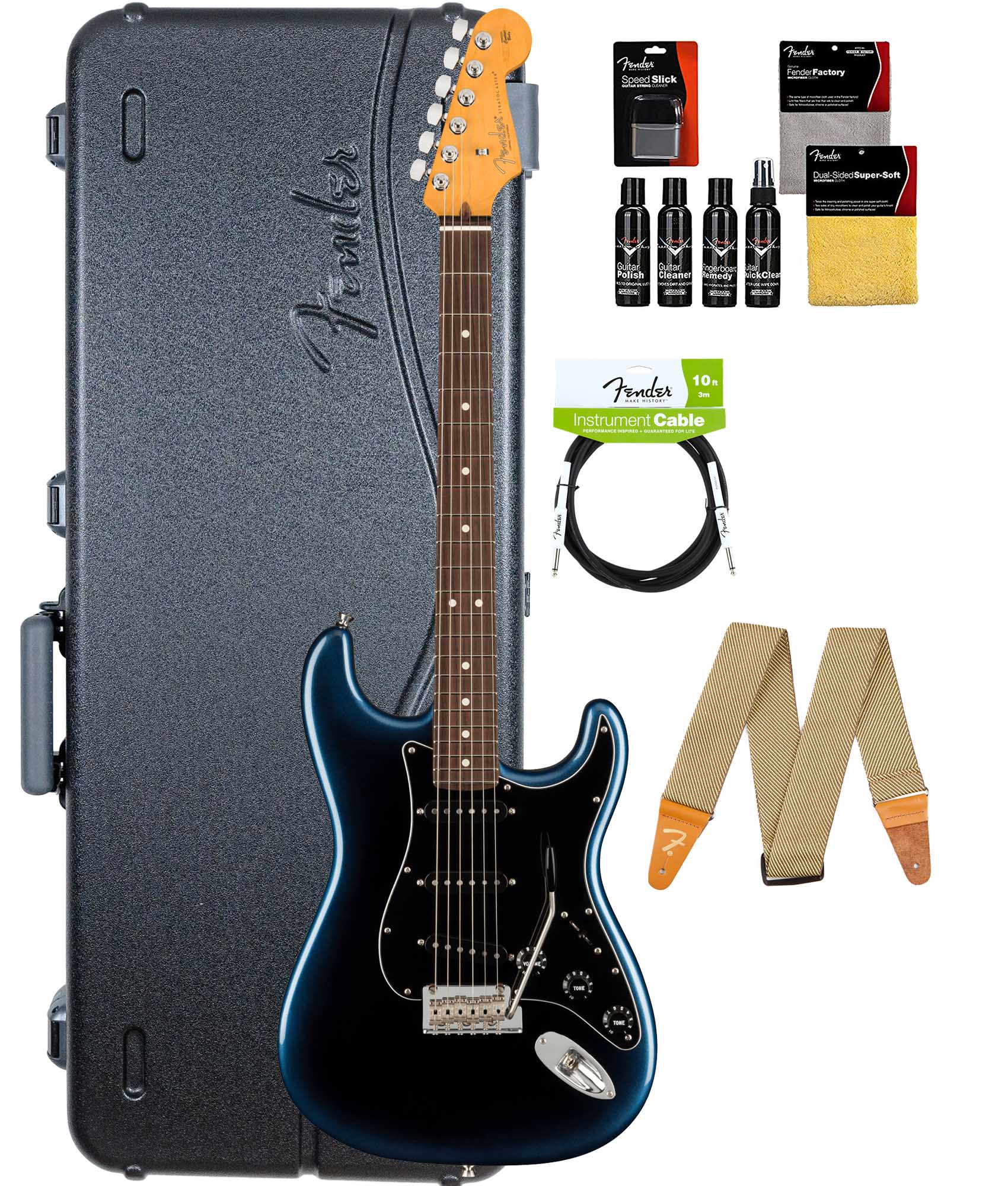 Fender American Professional II Stratocaster, Rosewood - Dark Night w/ Cleaning Kit