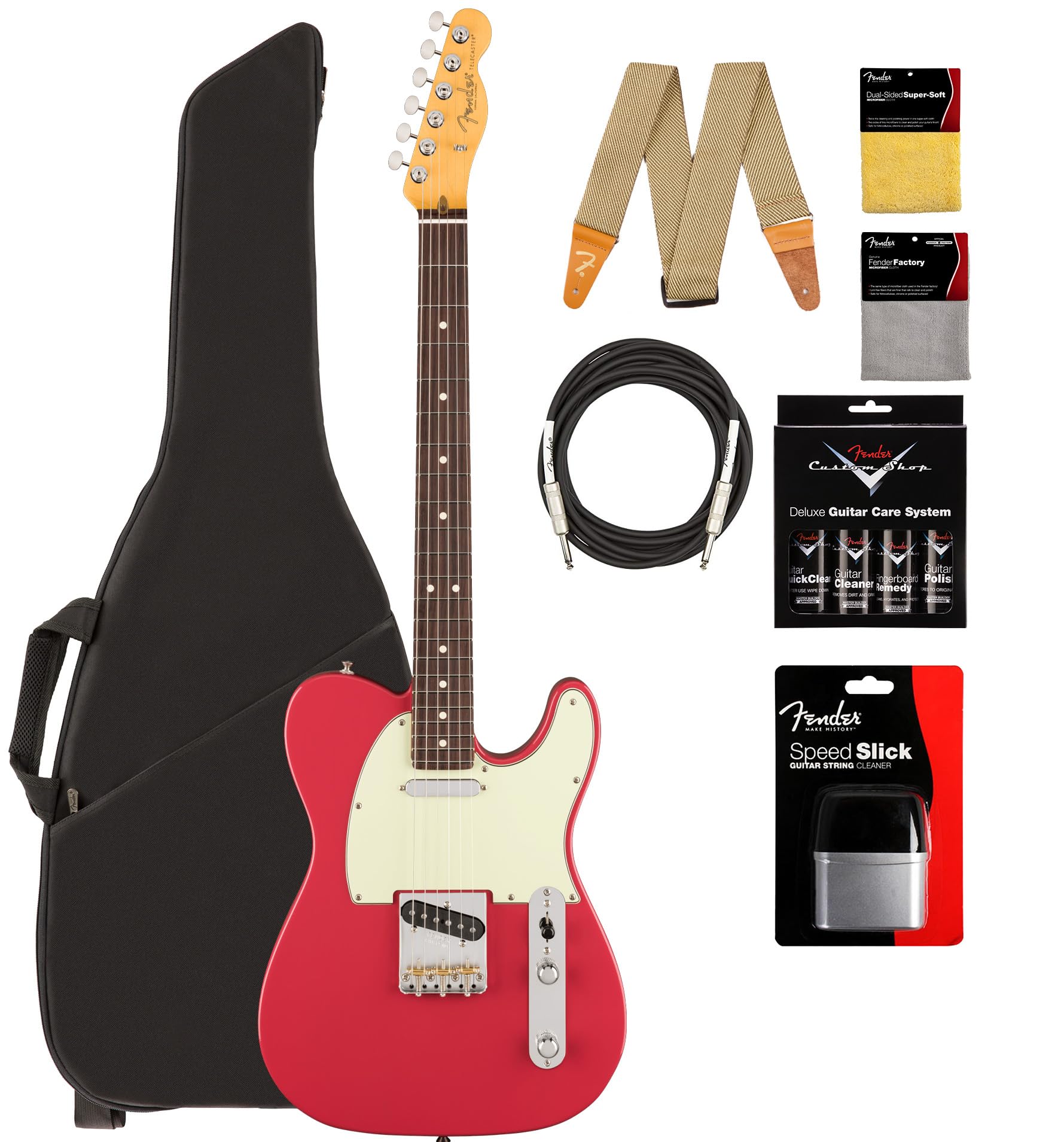 Fender American Professional Classic Telecaster - Faded Dakota Red w/ Cleaning Kit