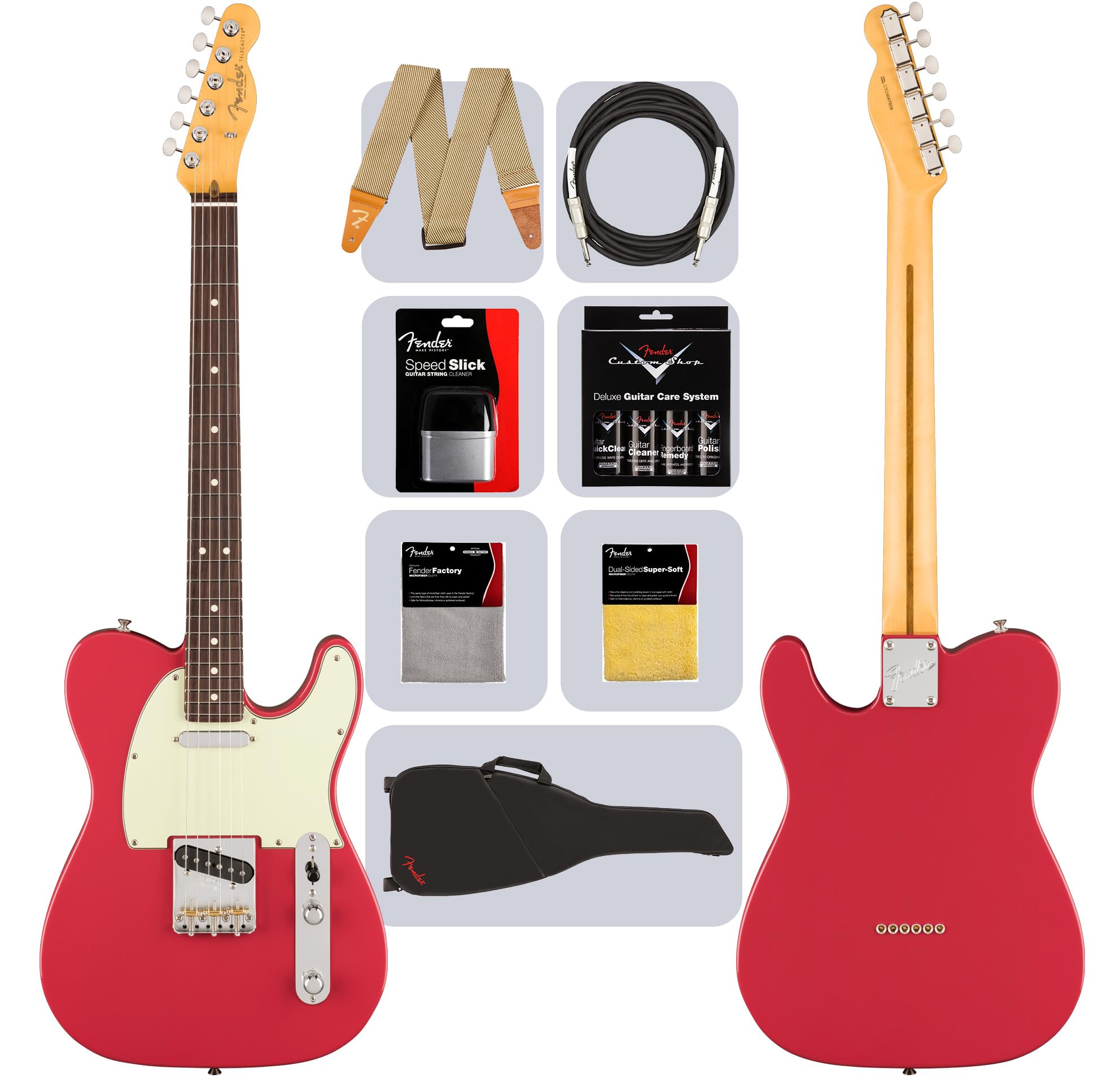 Fender American Professional Classic Telecaster - Faded Dakota Red w/ Cleaning Kit