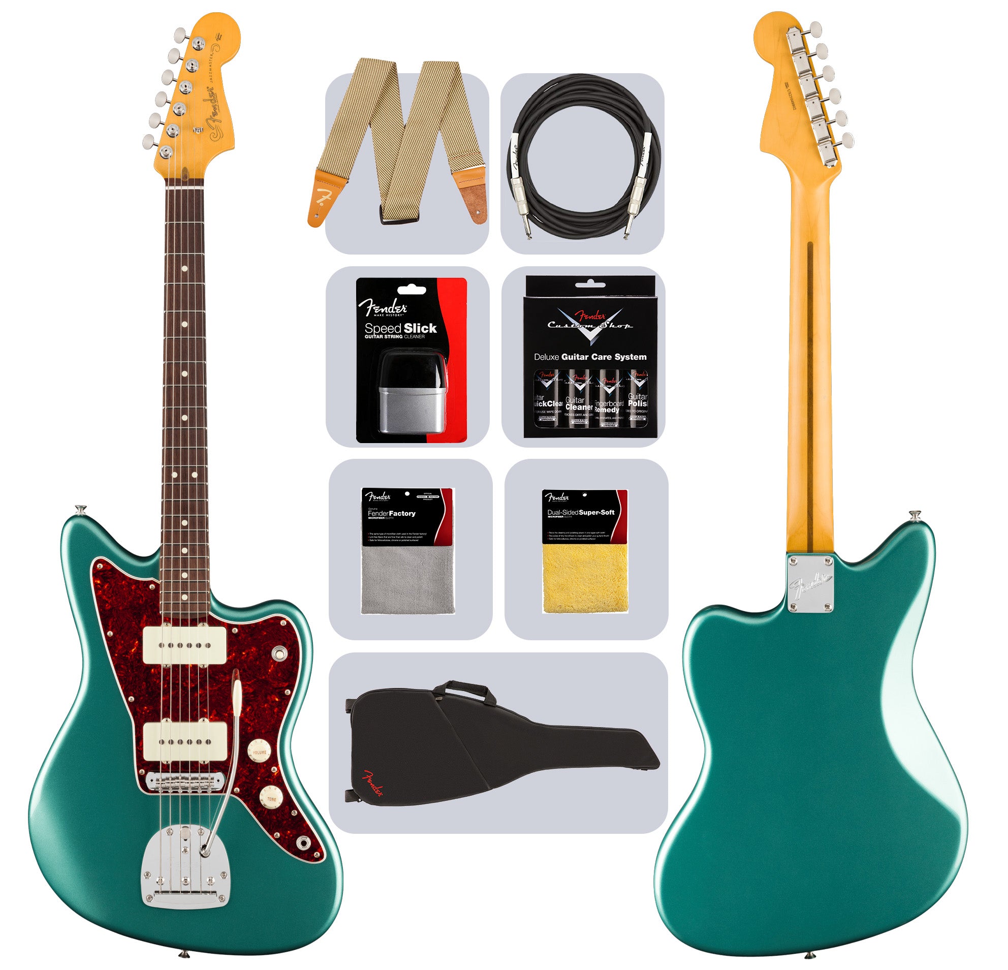 Fender American Professional Classic Jazzmaster - Faded Sherwood Green Metallic w/ Cleaning Kit