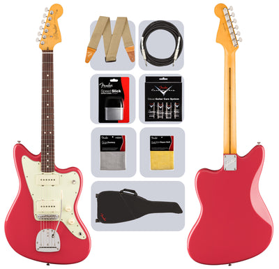 Fender American Professional Classic Jazzmaster - Faded Dakota Red w/ Cleaning Kit