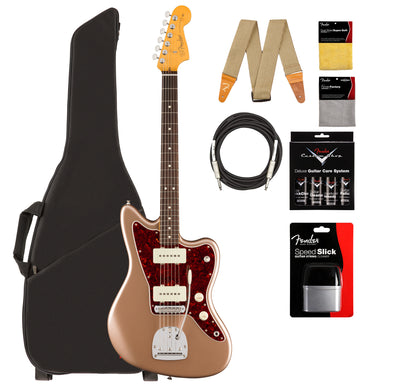 Fender American Professional Classic Jazzmaster - Faded Firemist Gold w/ Guitar Cleaning Kit