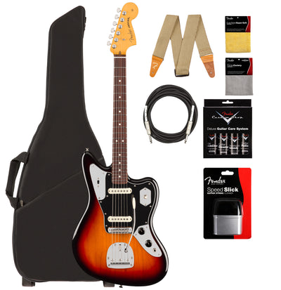 Fender American Professional Classic Jaguar - 3-Color Sunburst w/ Cleaning Kit