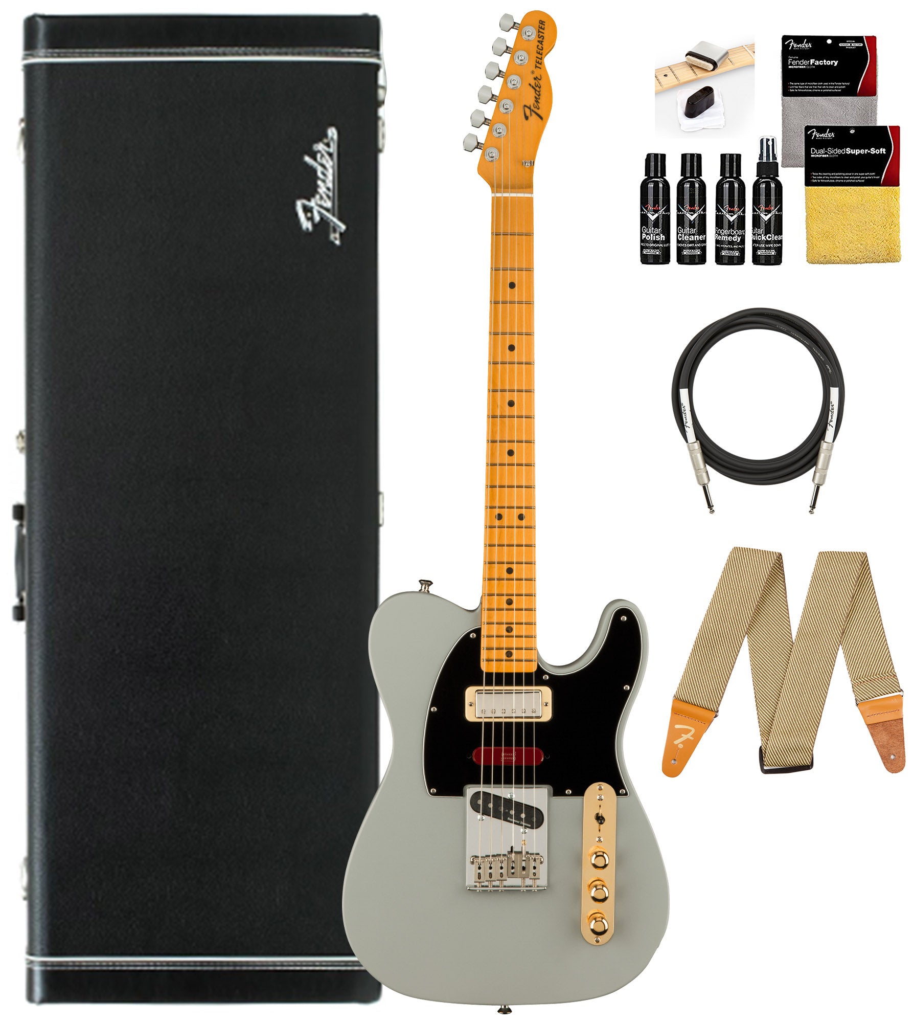 Fender Brent Mason Telecaster - Primer Gray w/ Guitar Cleaning Kit