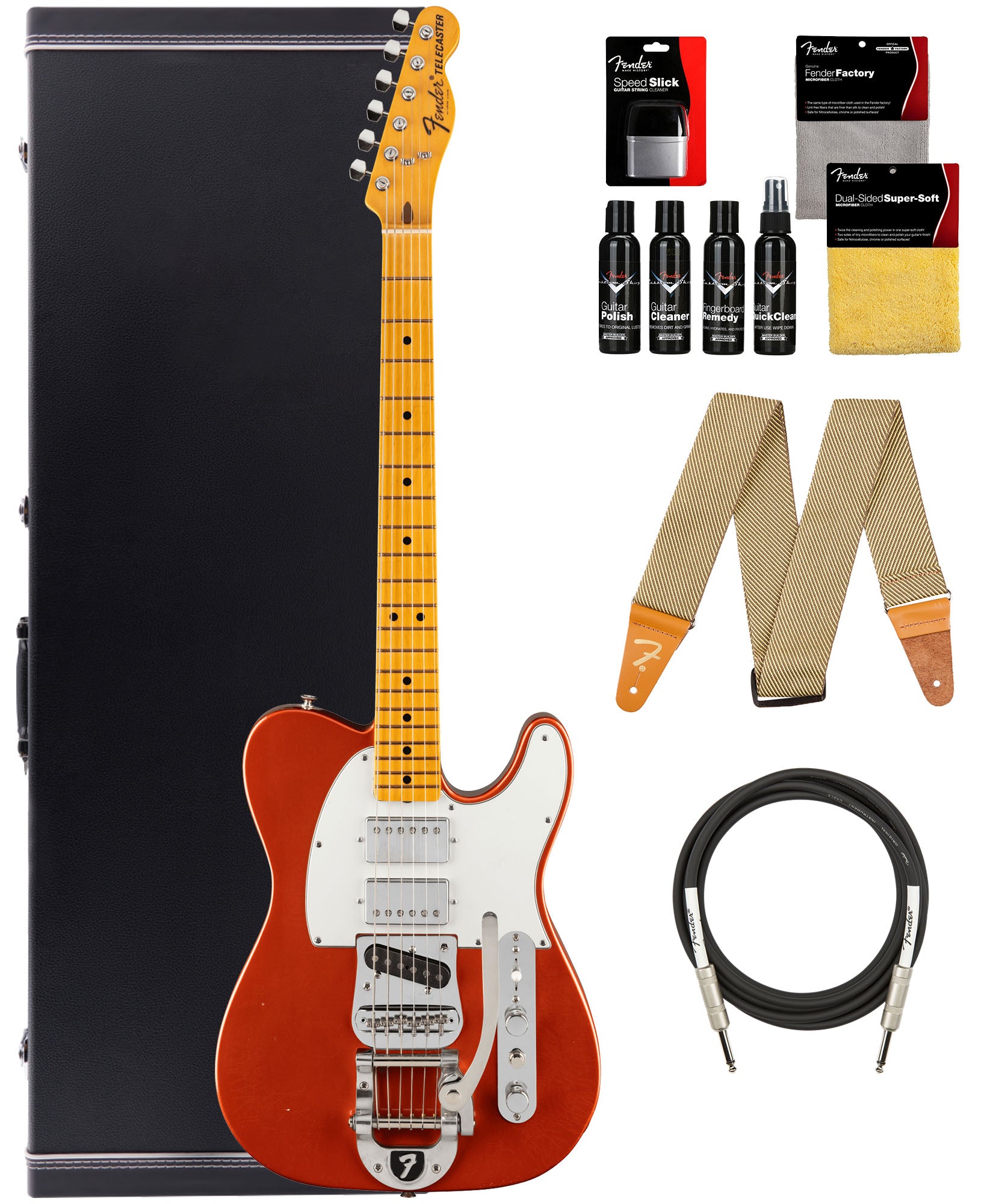 Fender Stories Collection Mike Campbell Red Dog Telecaster - Red Dog Red w/ Case