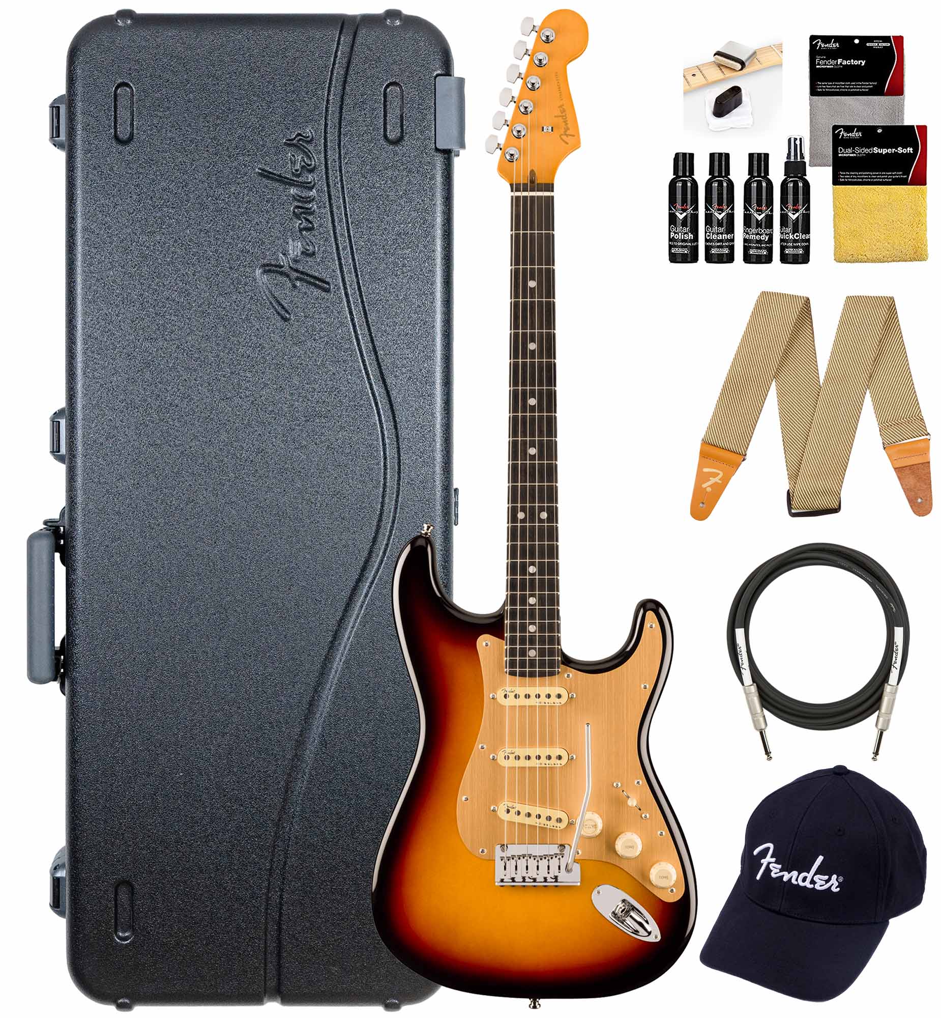 Fender American Ultra II Stratocaster - Ultraburst w/ Guitar Cleaning Kit