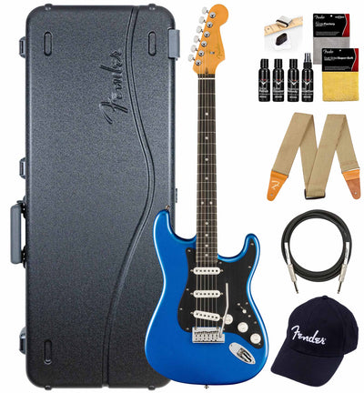 Fender American Ultra II Stratocaster - Noble Blue w/ Guitar Cleaning Kit