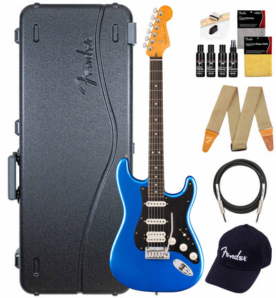 Fender American Ultra II Stratocaster HSS - Noble Blue w/ Guitar Cleaning Kit