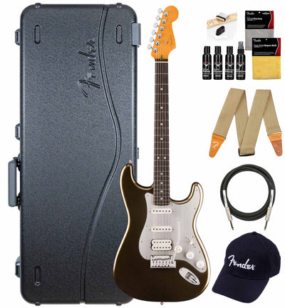 Fender American Ultra II Stratocaster HSS - Texas Tea w/ Guitar Cleaning Kit