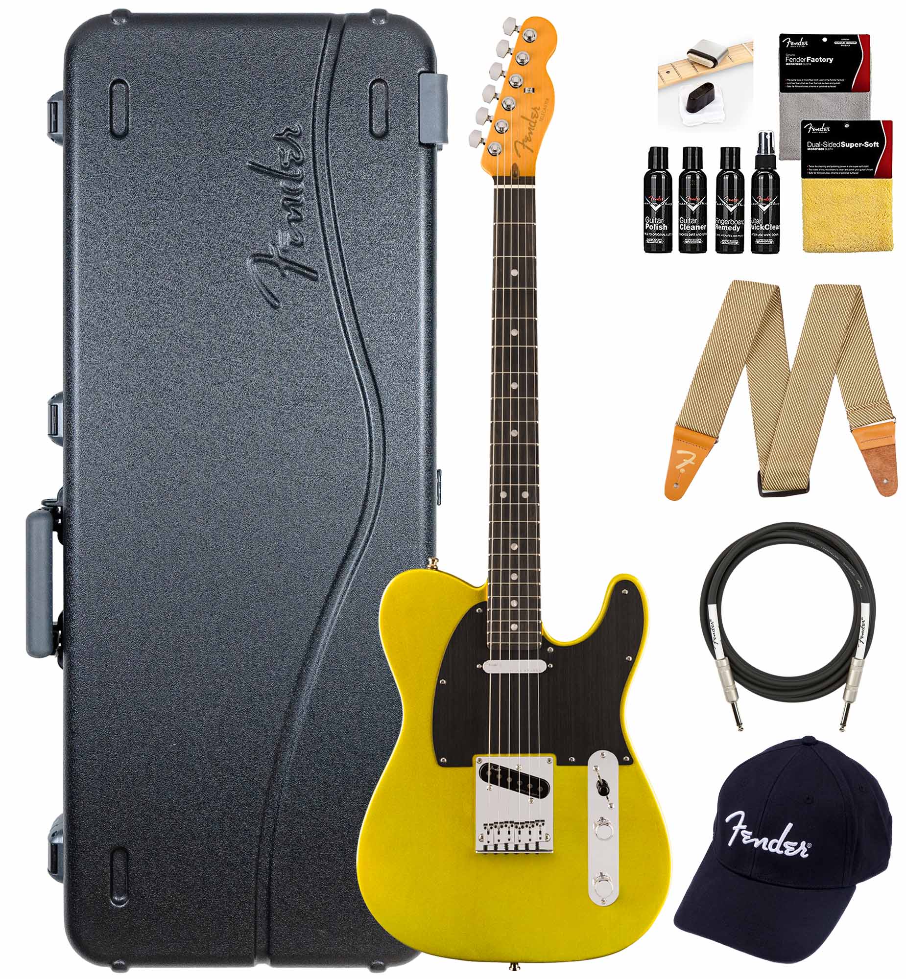 Fender American Ultra II Telecaster - Solar Flare w/ Guitar Cleaning Kit