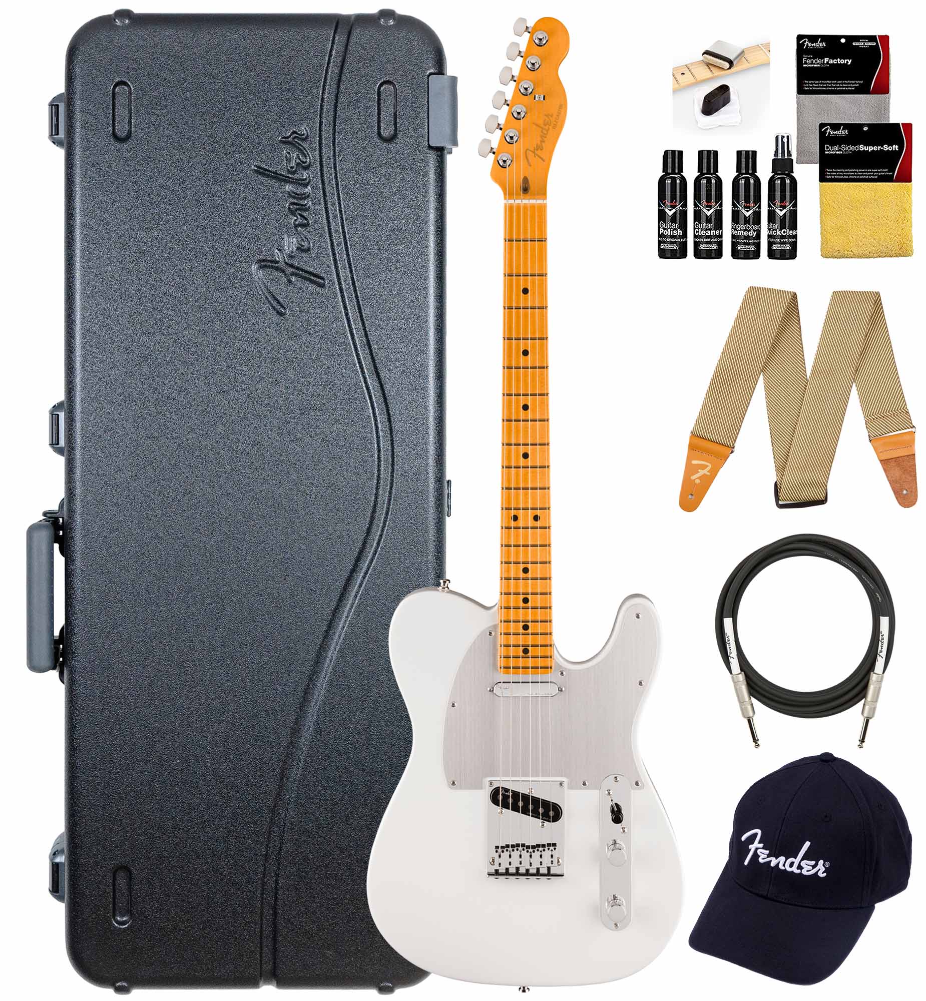 Fender American Ultra II Telecaster - Avalanche w/ Guitar Cleaning Kit